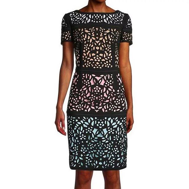 Womens Focus By Shani Ombre Laser Cutting Dress Product Image