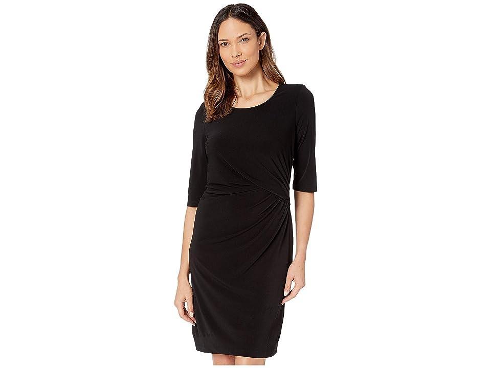 NIC+ZOE Fundamental Drape Dress Onyx) Women's Dress Product Image