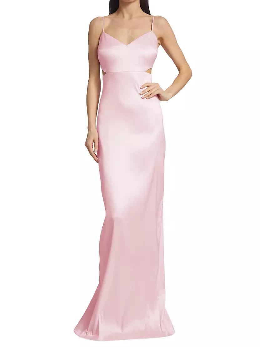 Christine Satin Waist Cut-Outs Gown Product Image