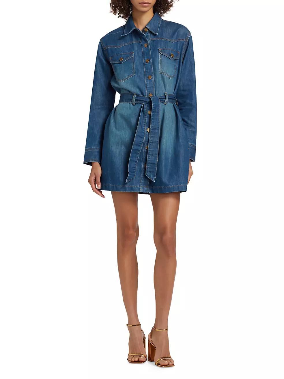 Starling Belted Denim Minidress Product Image