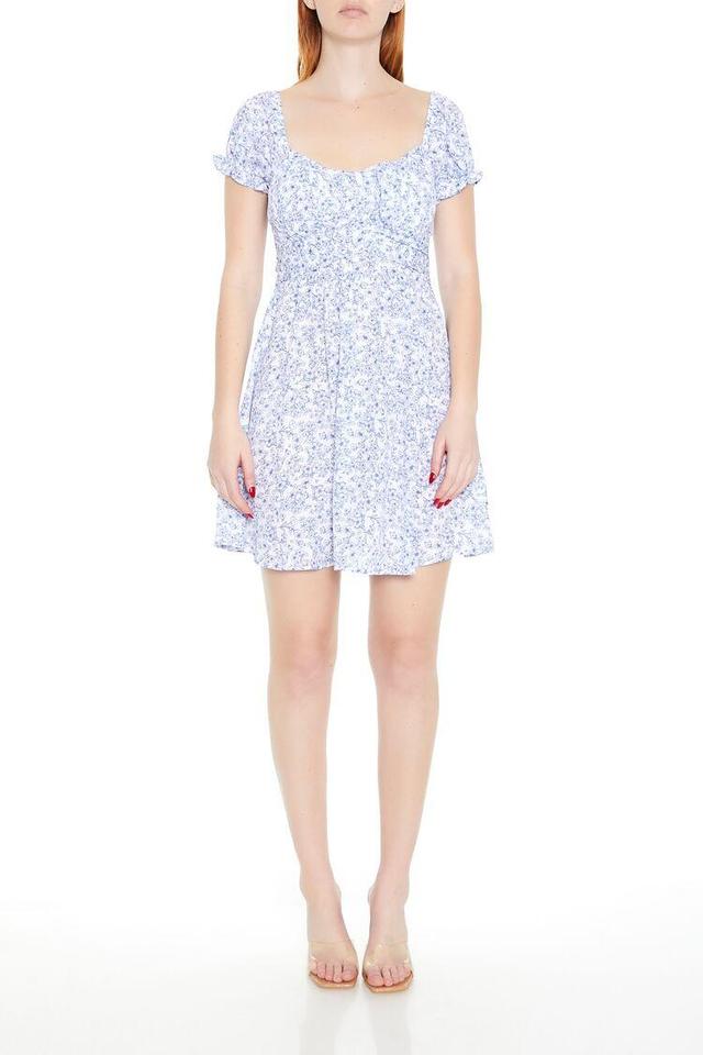 Ditsy Floral Tie-Back Mini Dress | Forever 21 Product Image