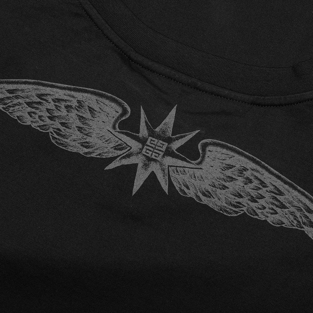 Wings Cotton T-Shirt - Black Male Product Image