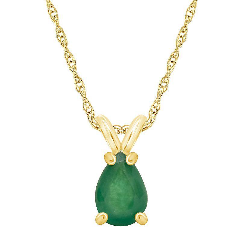 Celebration Gems 14k Gold Gemstone Pendant Necklace, Womens Blue Product Image