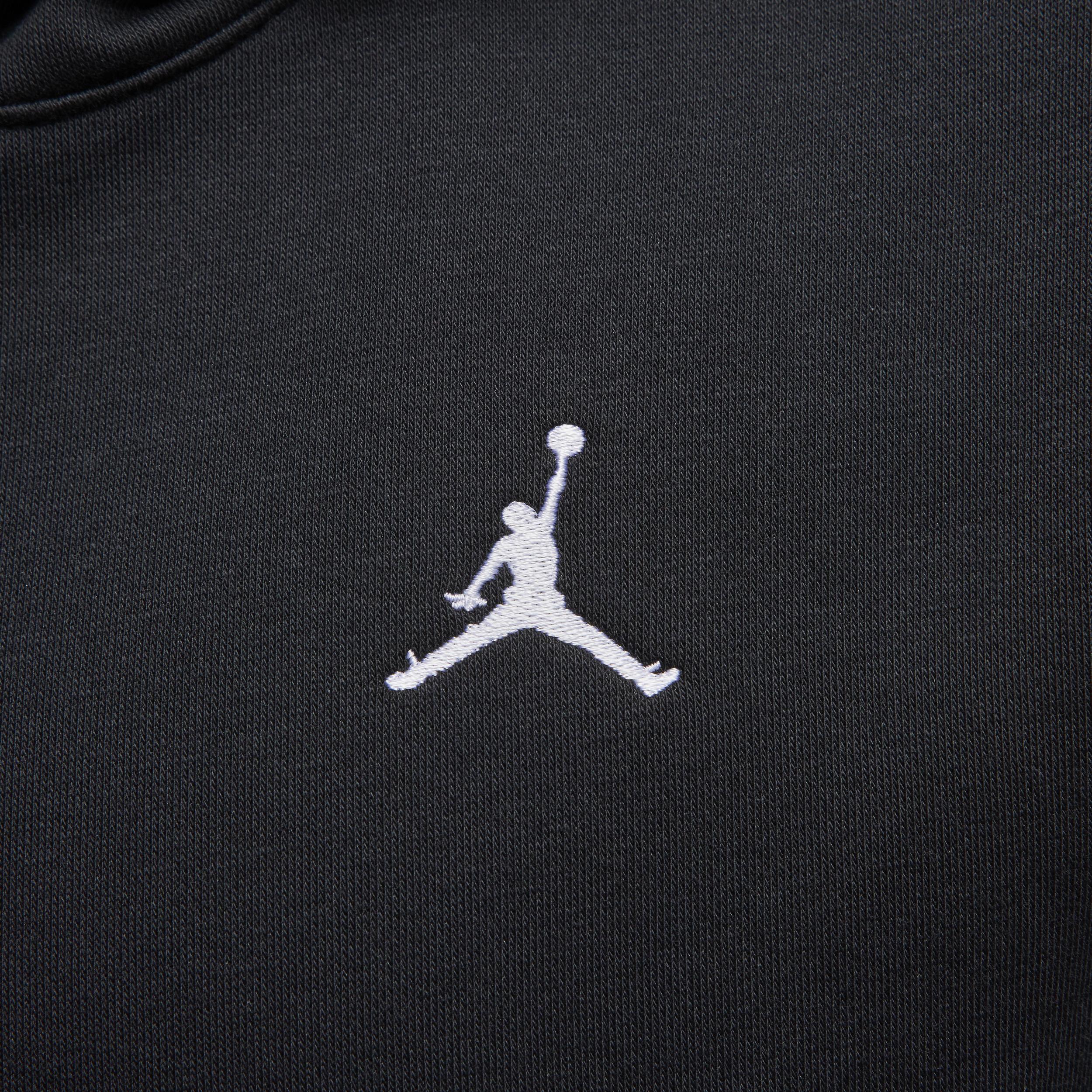 Jordan Womens Jordan Brooklyn Fleece Pullover 24 - Womens Black/White Product Image