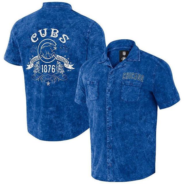 Mens Darius Rucker Collection by Fanatics  Royal Chicago Cubs Denim Team Color Button-Up Shirt Product Image