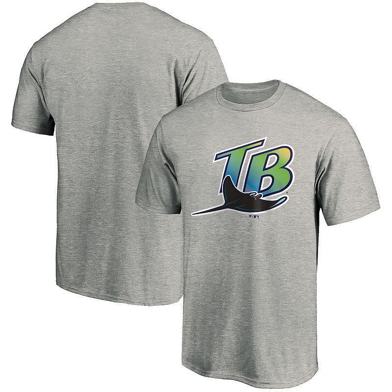 Mens Fanatics Branded Heathered Gray Tampa Bay Rays Cooperstown Collection Forbes Team T-Shirt Product Image