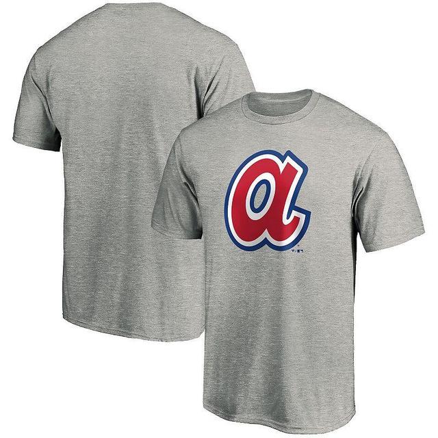 Mens Fanatics Branded Heathered Gray Atlanta Braves Cooperstown Collection Forbes Team T-Shirt Product Image