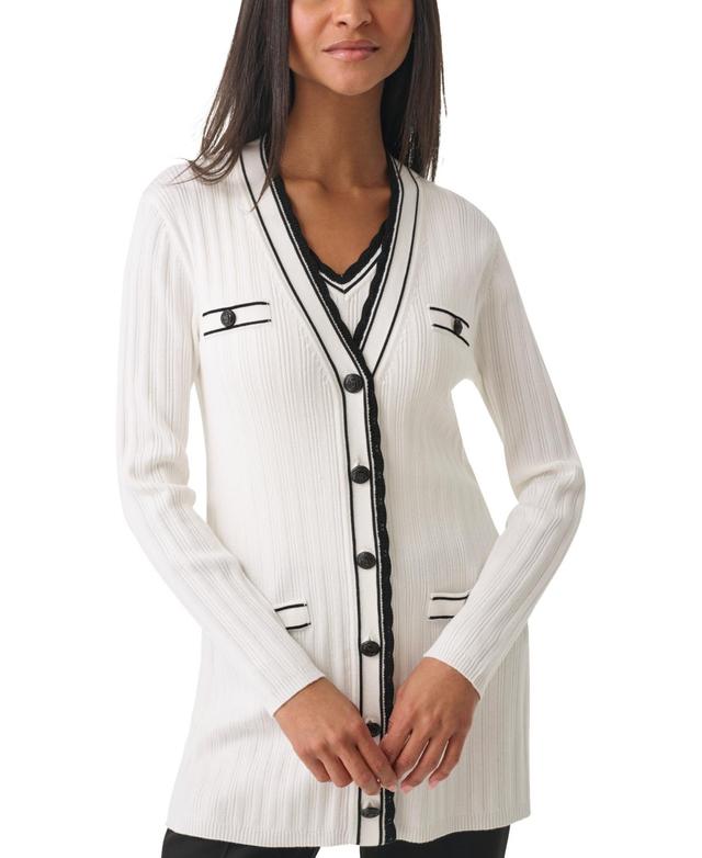 Karl Lagerfeld Paris Scalloped Trim Cardigan Product Image