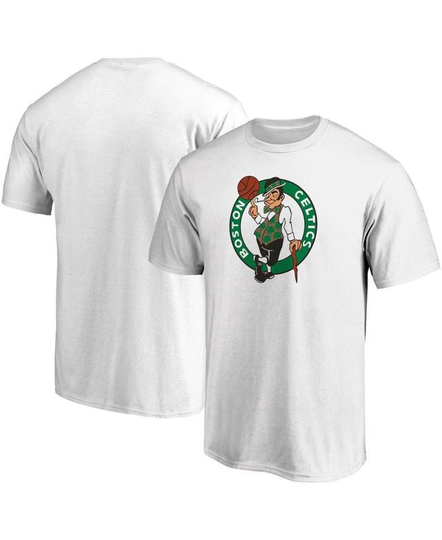 Mens White Boston Celtics Primary Team Logo T-shirt Product Image