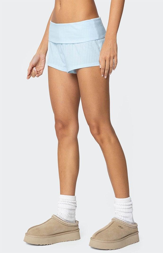 Edikted Women's Lucilla Fold Over Ribbed Shorts Product Image