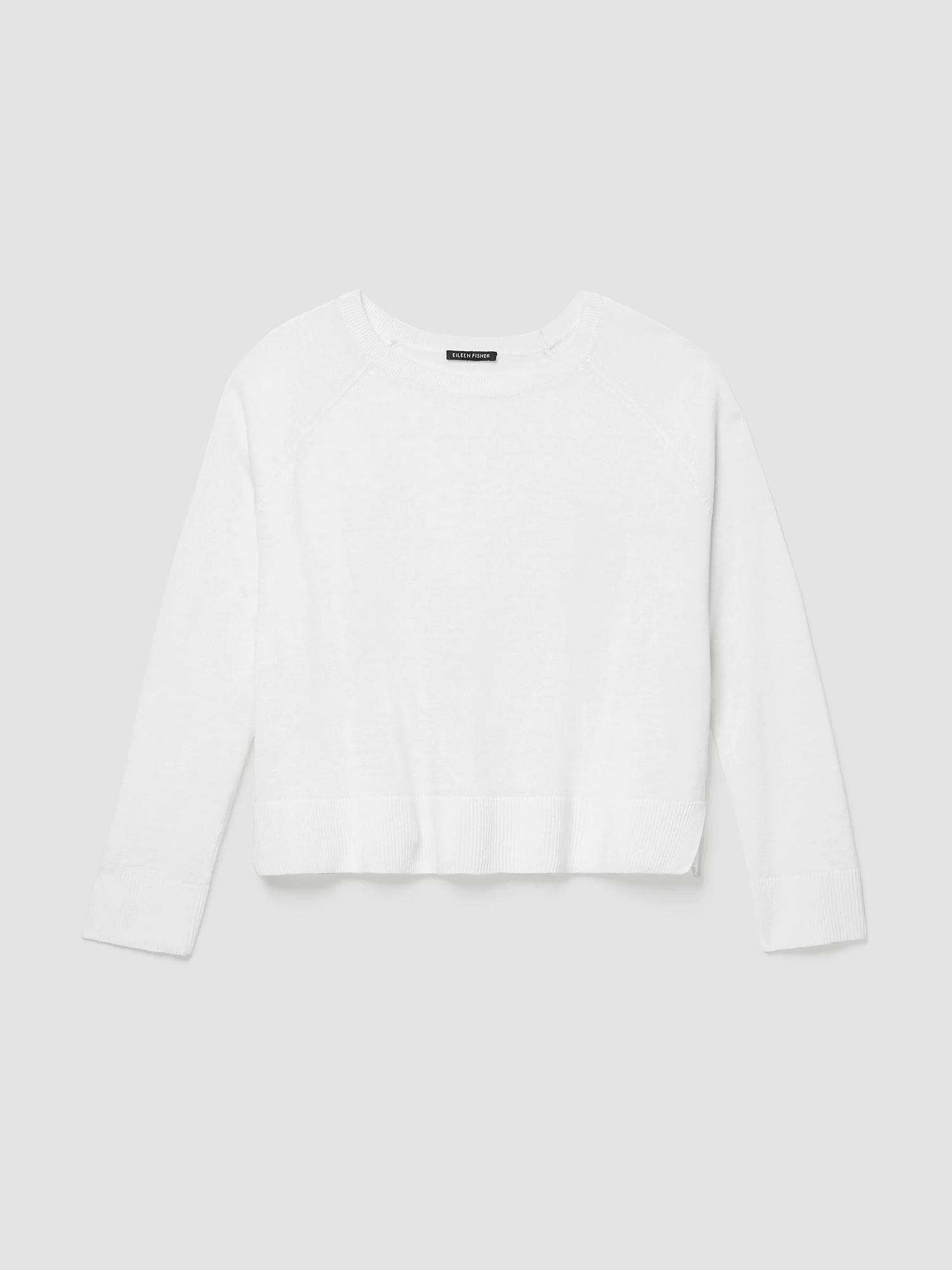 EILEEN FISHER Organic Linen Cotton Raglan-Sleeve Topfemale Product Image