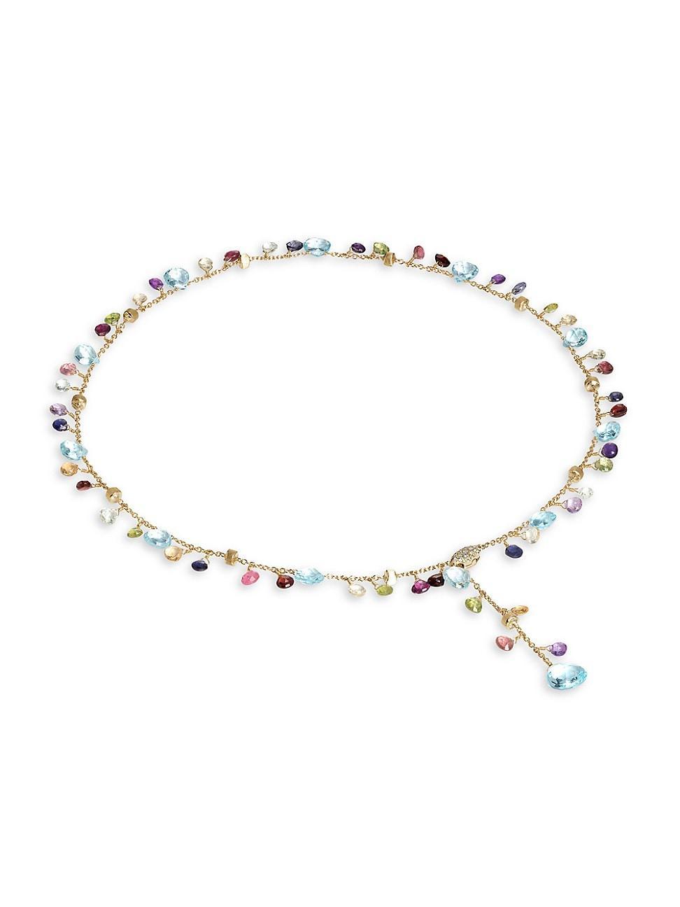 Womens Paradise 18K Yellow Gold, Topaz & Mixed-Stone Larit Collar Necklace Product Image