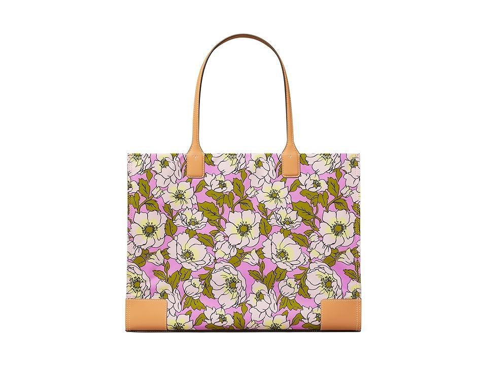 Tory Burch Ella Nylon Floral Tote (Aster Pink Flower) Handbags Product Image