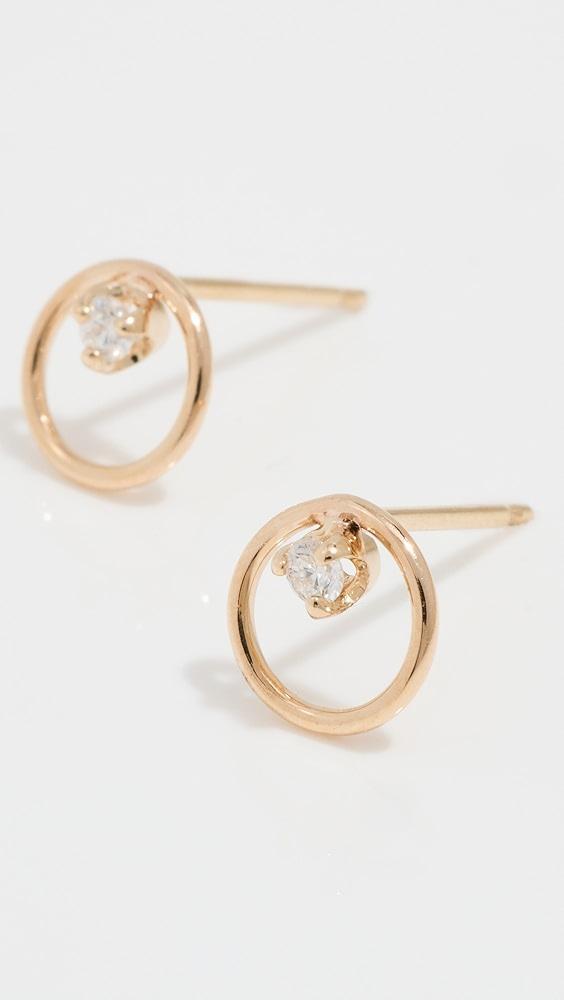 Zoe Chicco 14k Gold Small Circle Studs | Shopbop Product Image