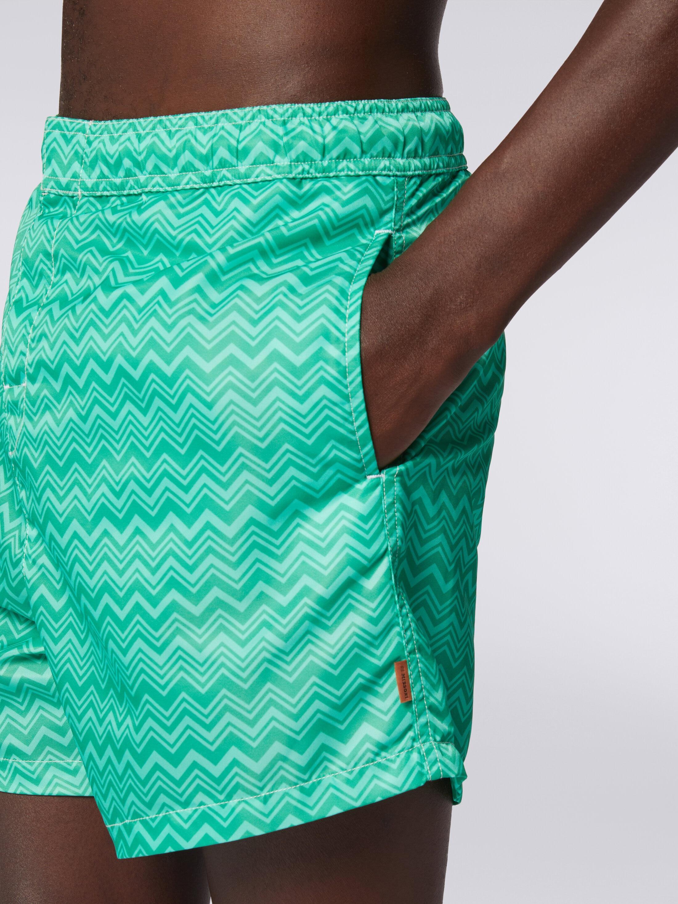 Tonal zigzag print swimming trunks Product Image