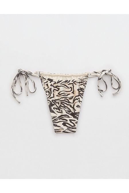 Aerie Shine Rib Cheekiest Strappy Bikini Bottom Women's Product Image