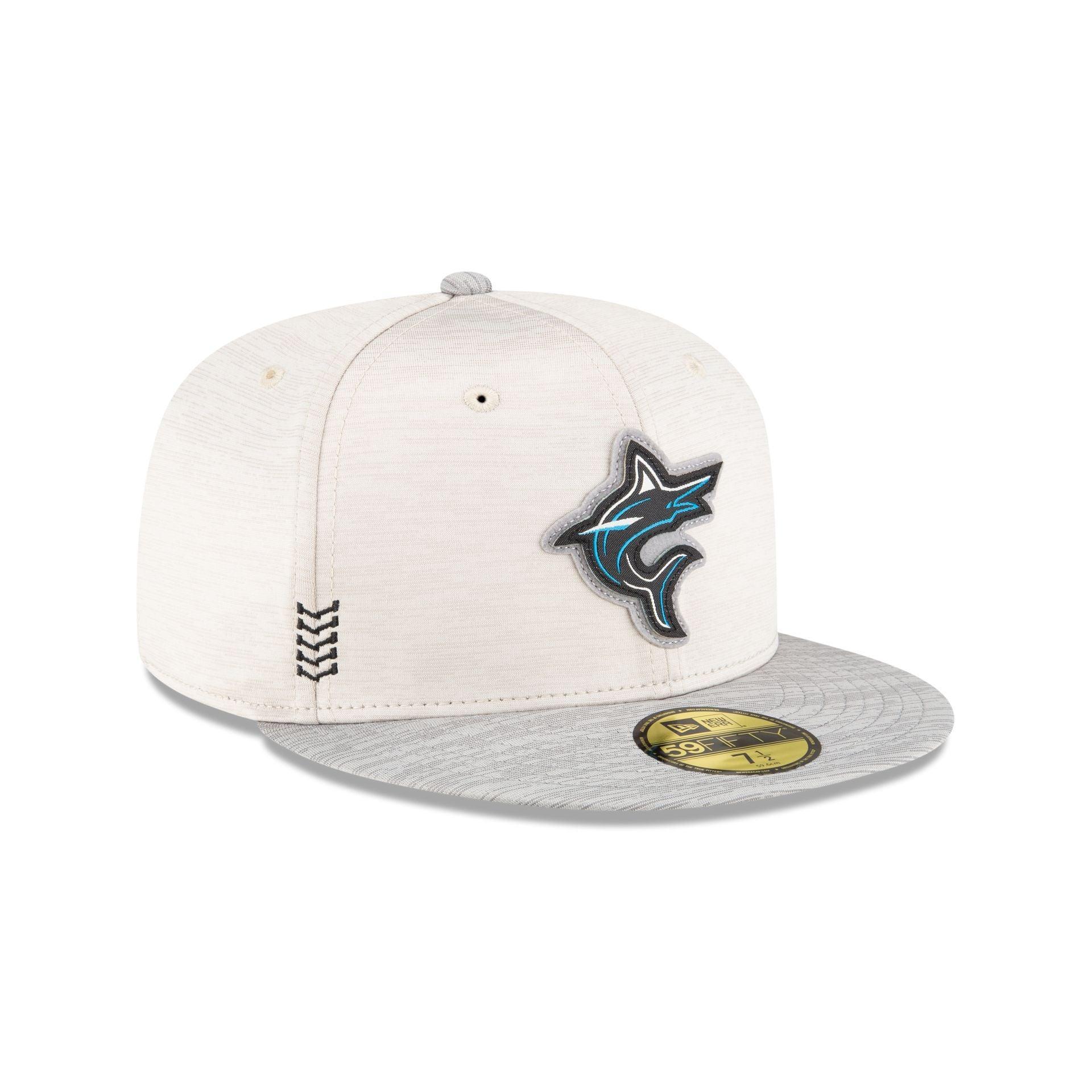 Miami Marlins 2024 Clubhouse Stone 59FIFTY Fitted Hat Male Product Image