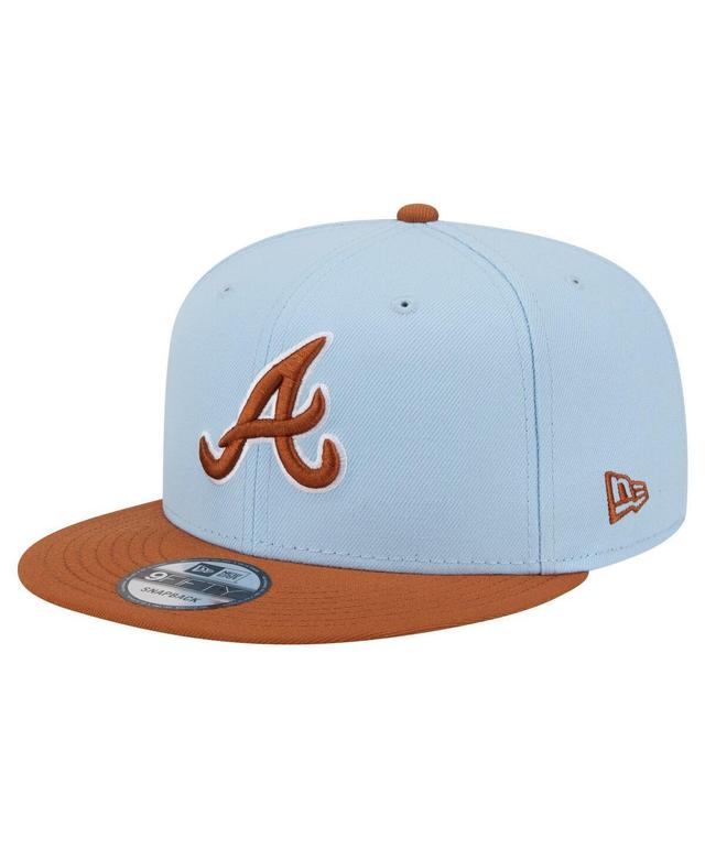 Mens New Era Atlanta Braves Spring Color Two-Tone 9FIFTY Snapback Hat Product Image