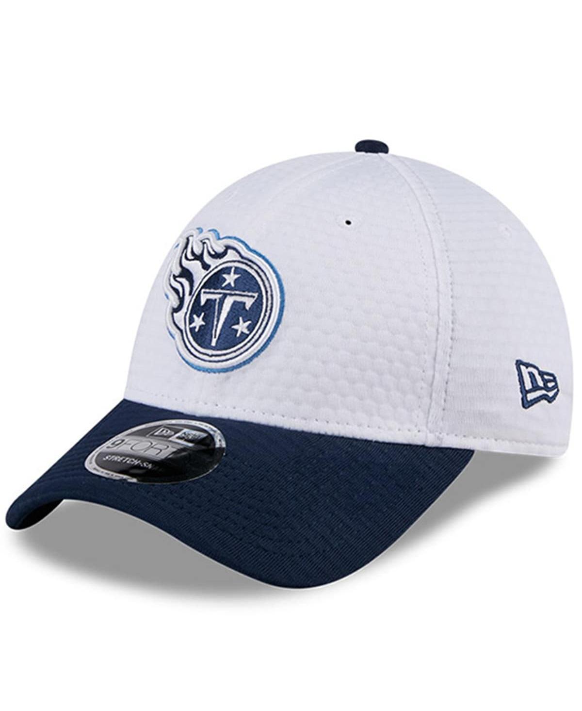 New Era Mens White Tennessee Titans 2024 Nfl Training Camp 9FORTY Adjustable Hat - White, Navy Product Image