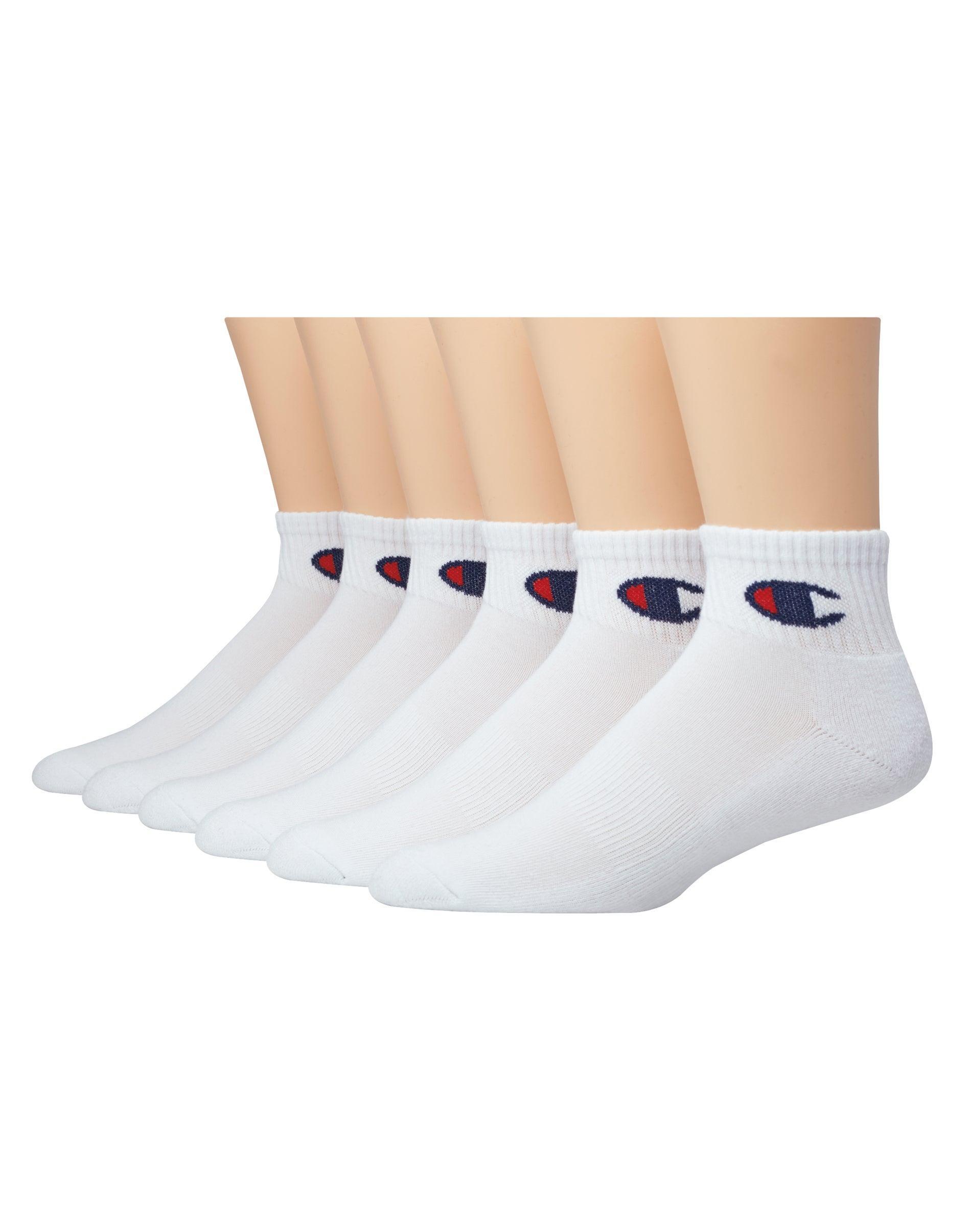 Champion Mens Ankle Socks, 6-pairs Heather Grey 10-13 Product Image