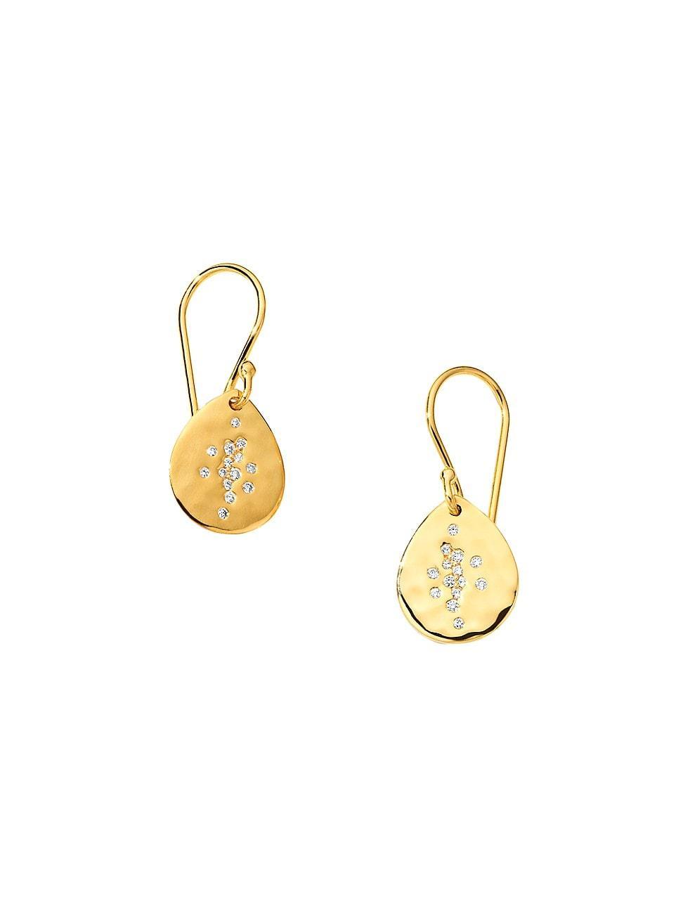 Ippolita Stardust Crinkle Diamond Teardrop Earrings Product Image