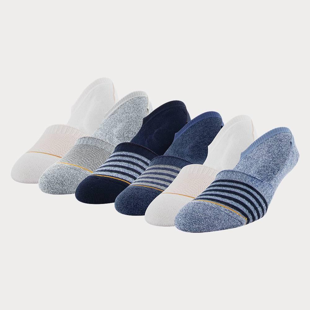 Signature Gold by GOLDTOE Mens Repreve Modern Essential Invisible Socks 6pk - Denim Blue 6-12.5 Product Image