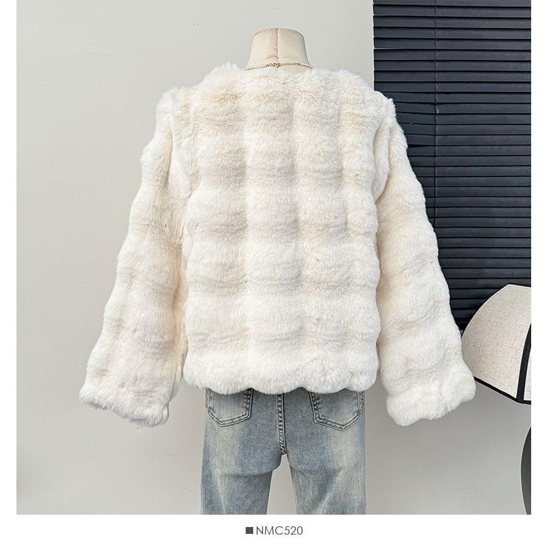 Open-Front Faux-Fur Jacket Product Image