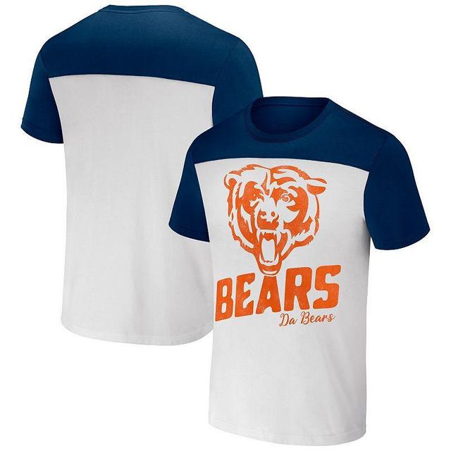 Mens NFL x Darius Rucker Collection by Fanatics Cream Chicago Bears Colorblocked T-Shirt White Product Image