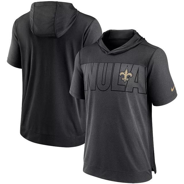 Mens Nike Heathered Charcoal/Black Las Vegas Raiders Performance Hoodie T-Shirt Product Image