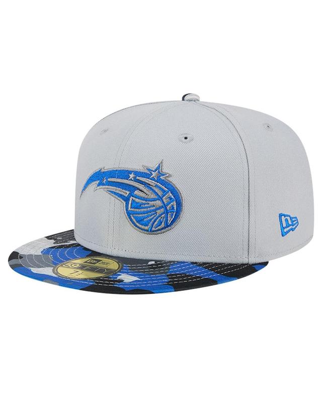 New Era Mens Gray Orlando Magic Active Color Camo Visor 59Fifty Fitted Hat Product Image