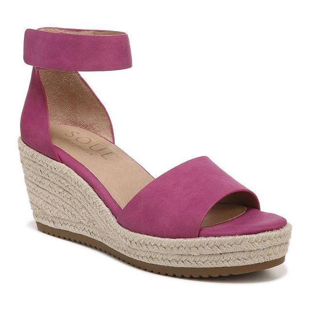 SOUL Naturalizer Oakley Womens Wedge Sandals Drk Purple Product Image