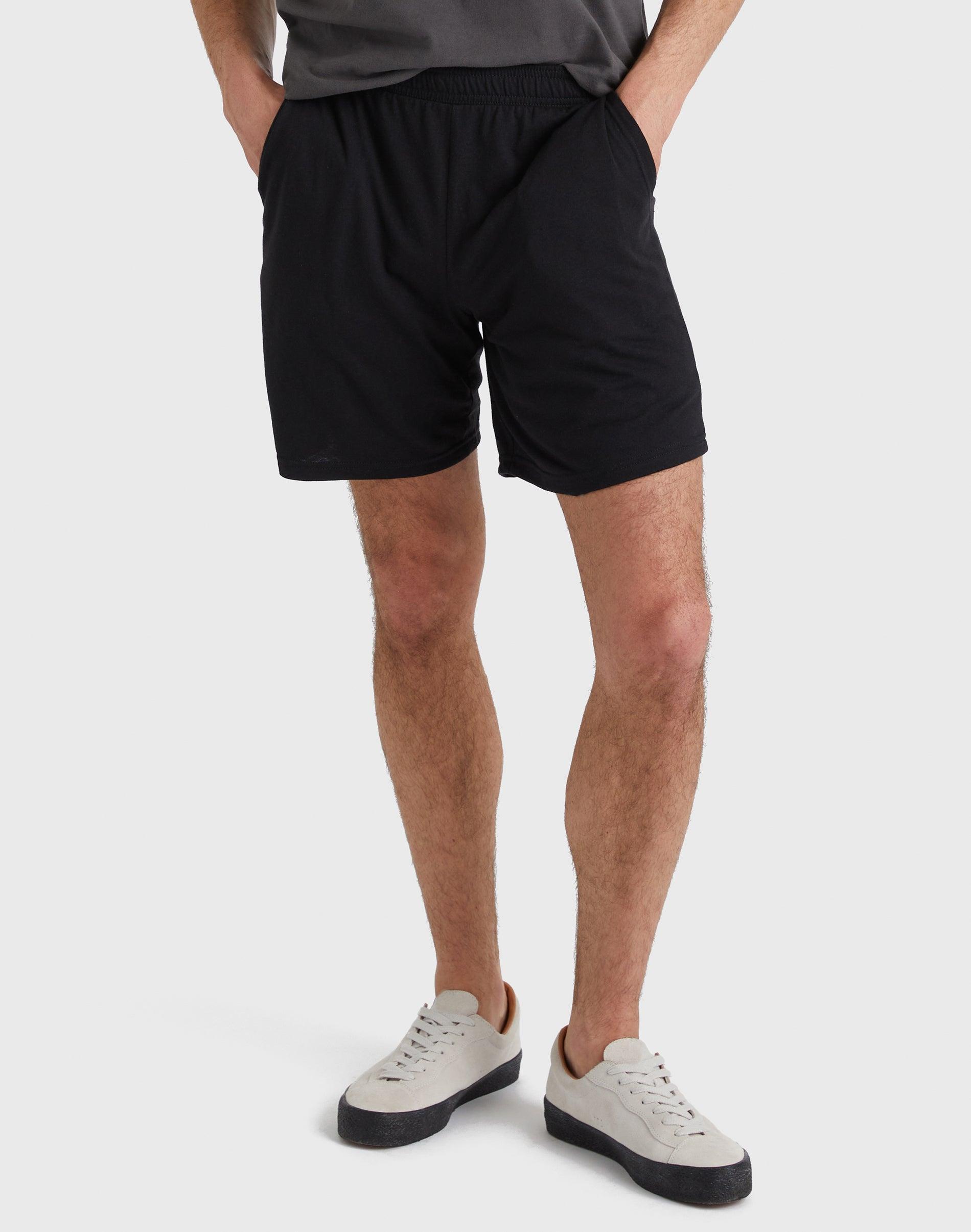 Mens Hanes Tri-blend Jersey Shorts Athletic Navy Grey Product Image