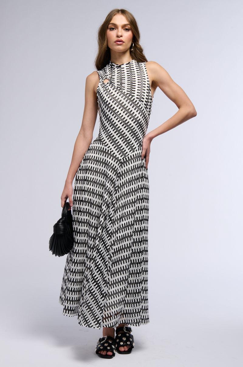 SWEET AND SOPHISTICATED CROCHET MAXI DRESS Product Image