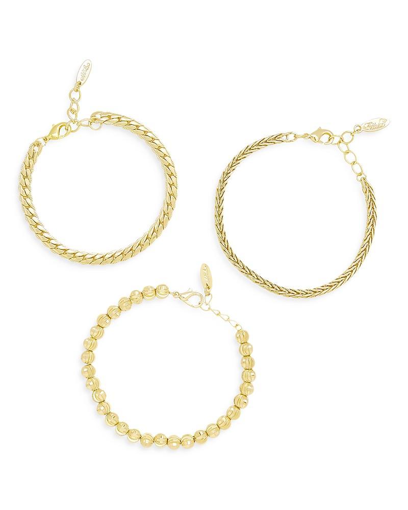 Ettika Classical 18K Gold Trio Womens Bracelet Set Product Image