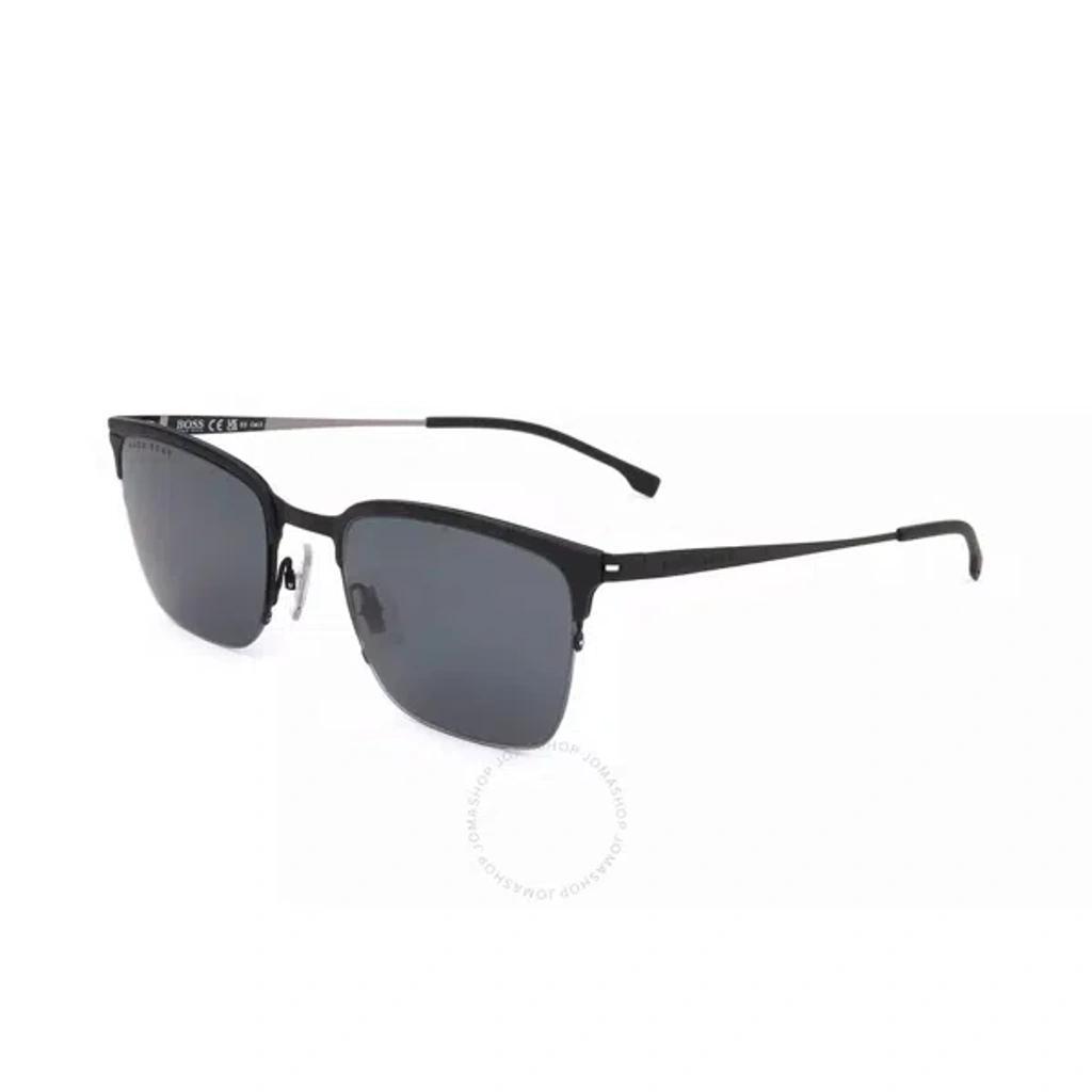 Grey Square Men's Sunglasses Boss 1244/s 0003 55 In Black Product Image