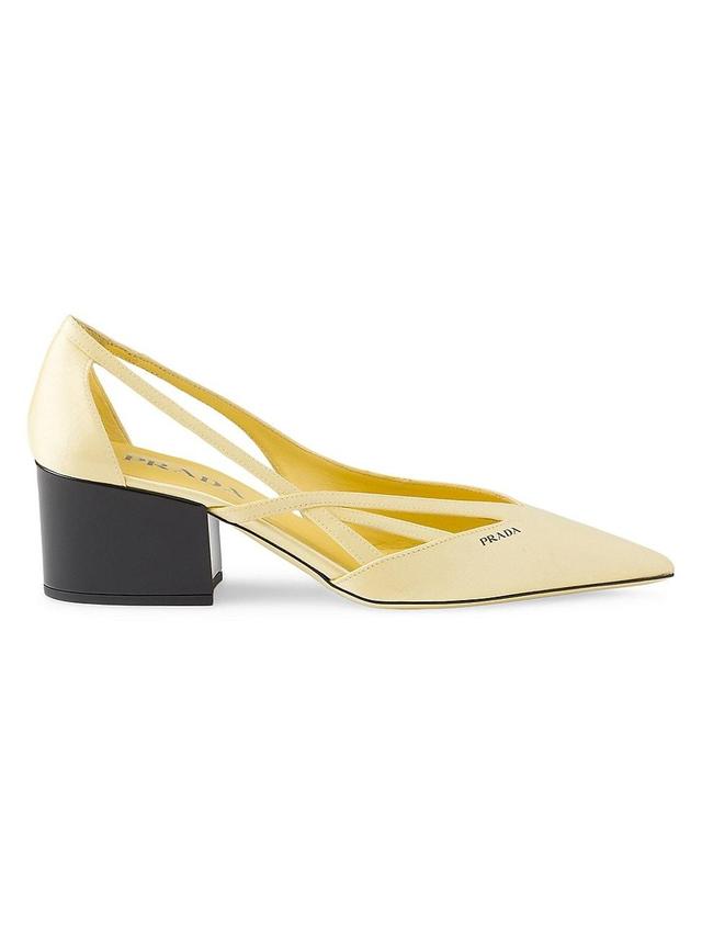 Womens Satin Cut-Out Pumps Product Image