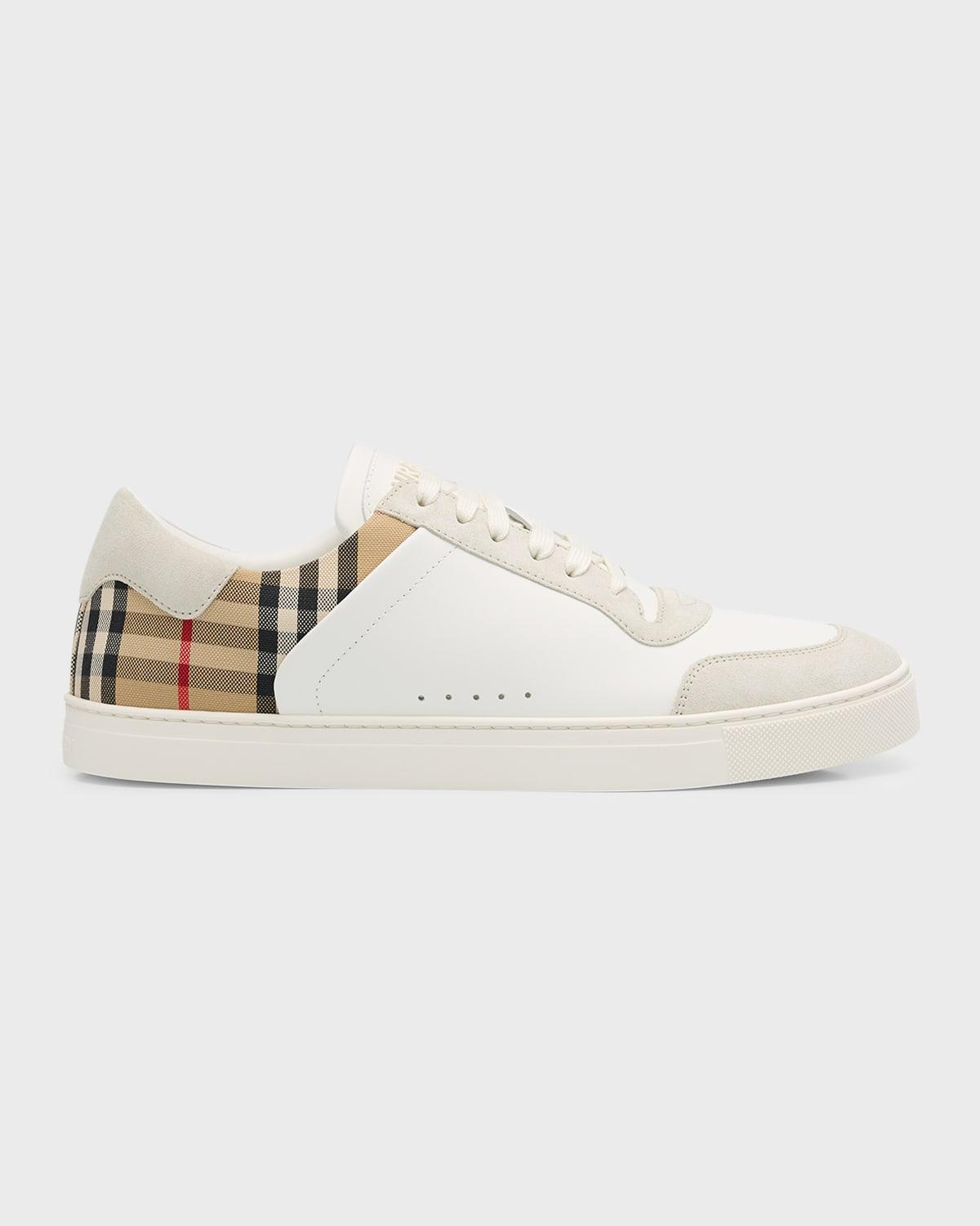 burberry Stevie Leather & Canvas Check Sneaker Product Image