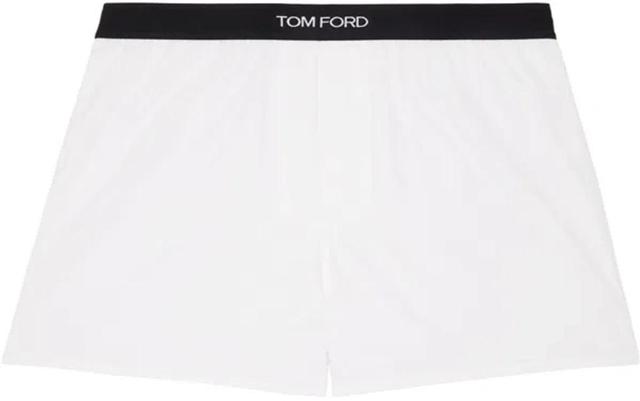 TOM FORD Stretch-cotton Boxer Shorts In Weiss Product Image