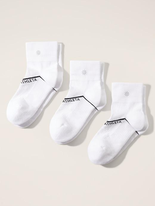 Athleta Everyday Quarter Crew Sock 3-Pack Product Image