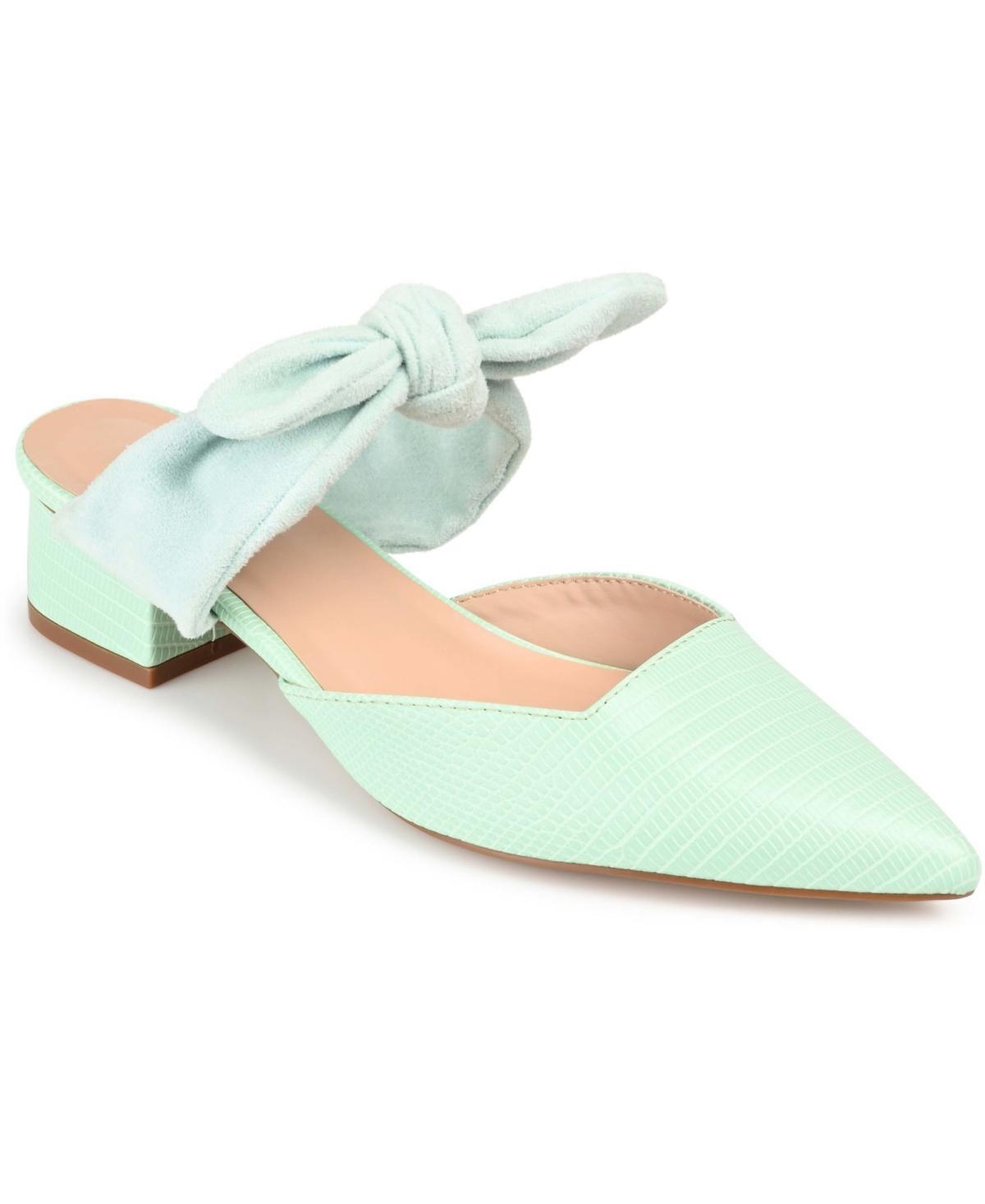 Journee Collection Melora Womens Heeled Mules Green Product Image