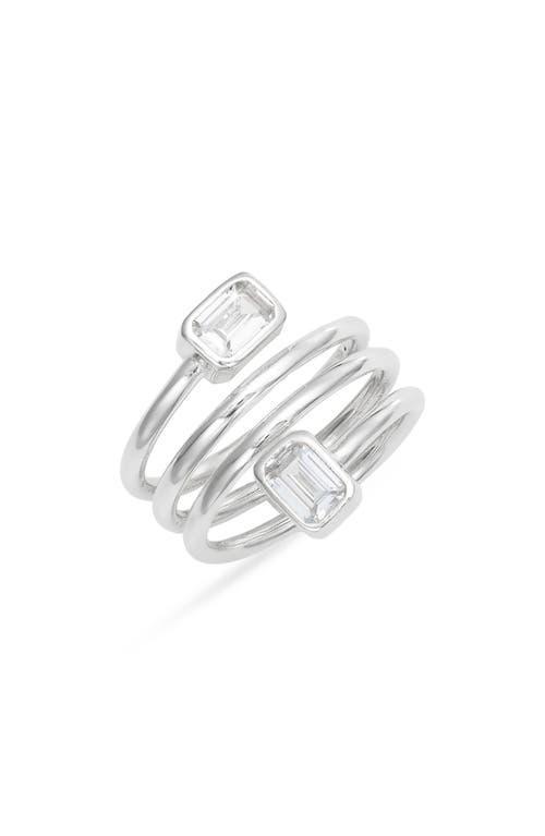 SHYMI Emerald Cut Spiral Statement Ring Product Image