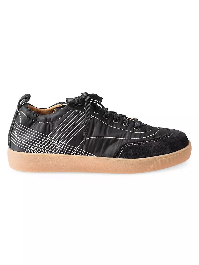 Mens Mixed-Media Low-Top Sneakers Product Image