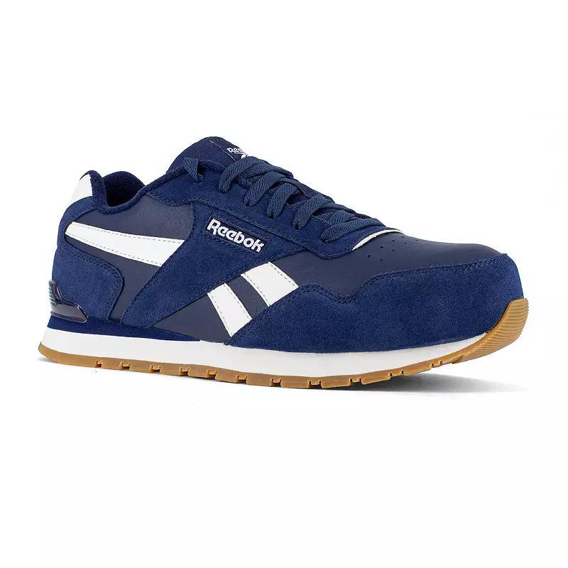 Reebok Harman Work Mens Leather & Suede Composite-Toe Shoes Blue Product Image