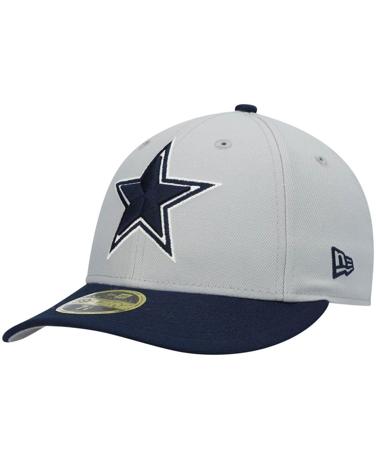 Mens New Era Silver Dallas Cowboys 59FIFTY Fitted Hat Product Image