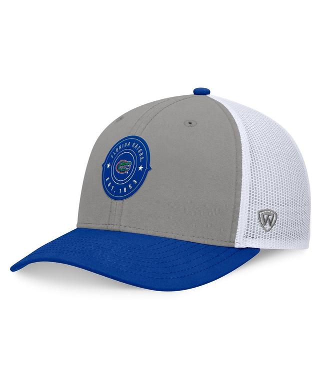 Top of the World Mens Gray Florida Gators Rob Trucker Adjustable Hat - Gray, Royal Product Image