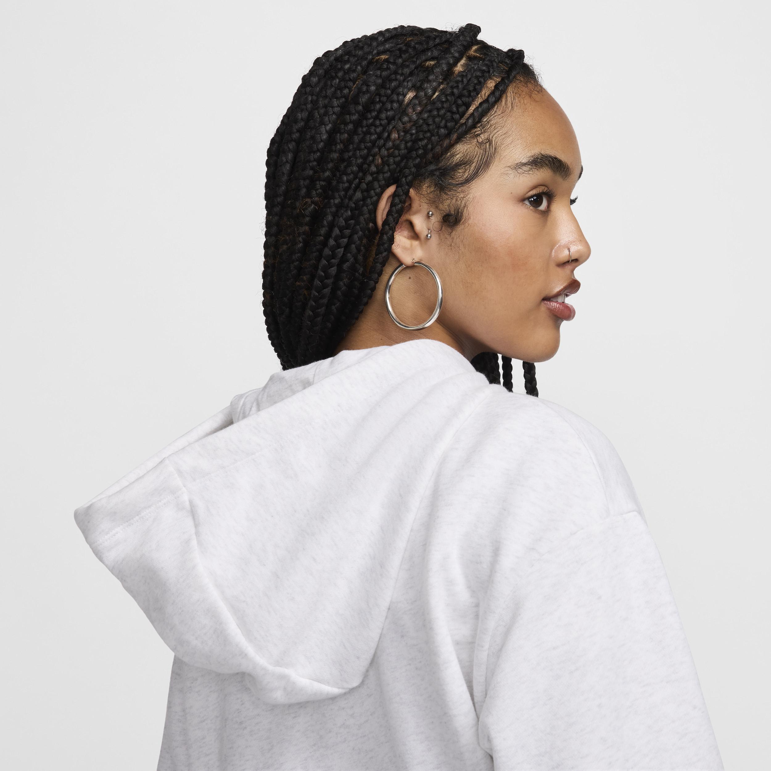 Women's Nike Sportswear Club Fleece Oversized Crop Graphic Hoodie Product Image