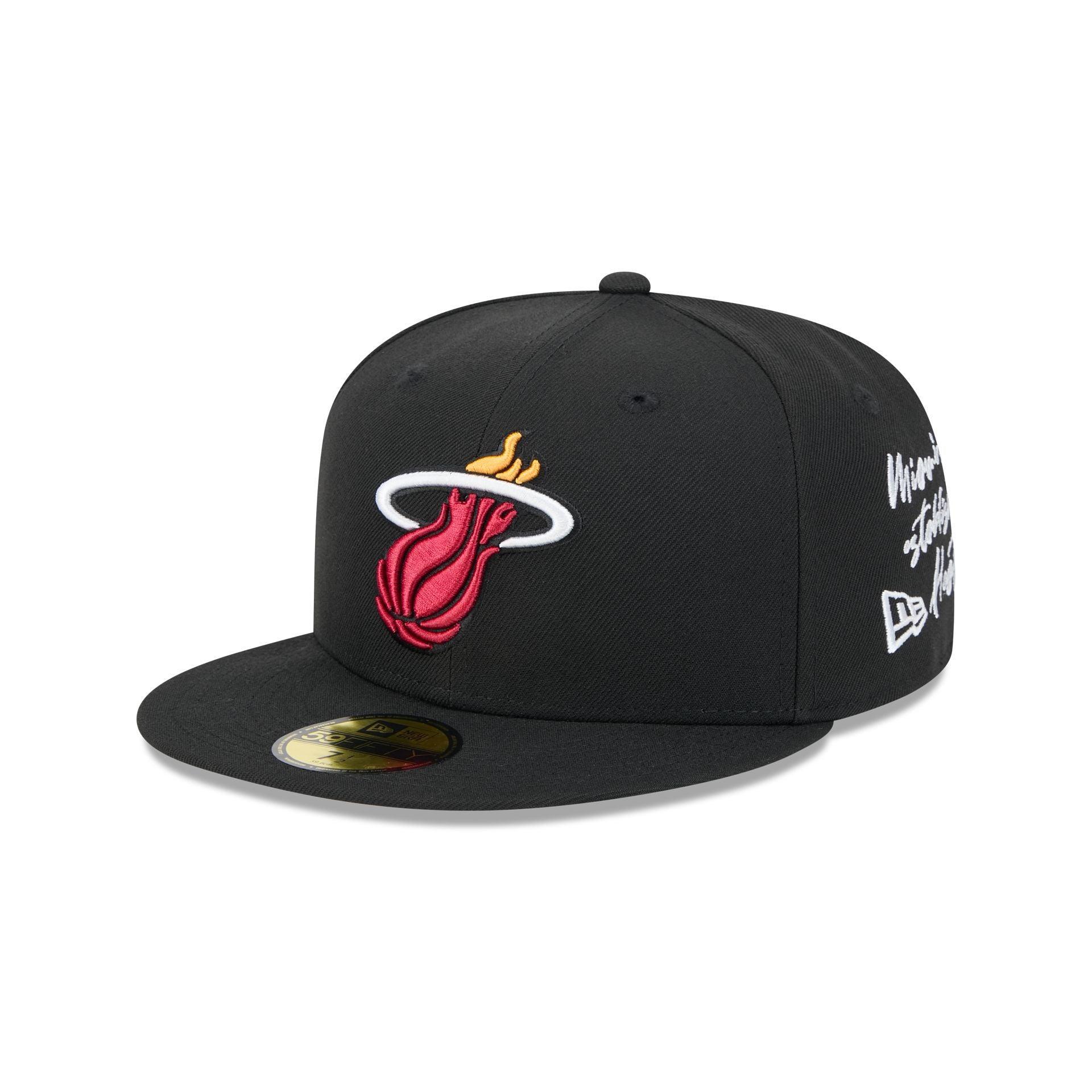 Miami Heat Team Verbiage 59FIFTY Fitted Hat Male Product Image