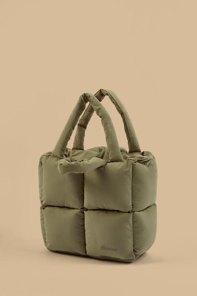 Quilted Puffer Bag in Soft Olive Product Image