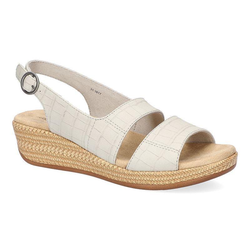 Easy Street Womens Gannett Buckle Slingback Wedge Sandals Product Image