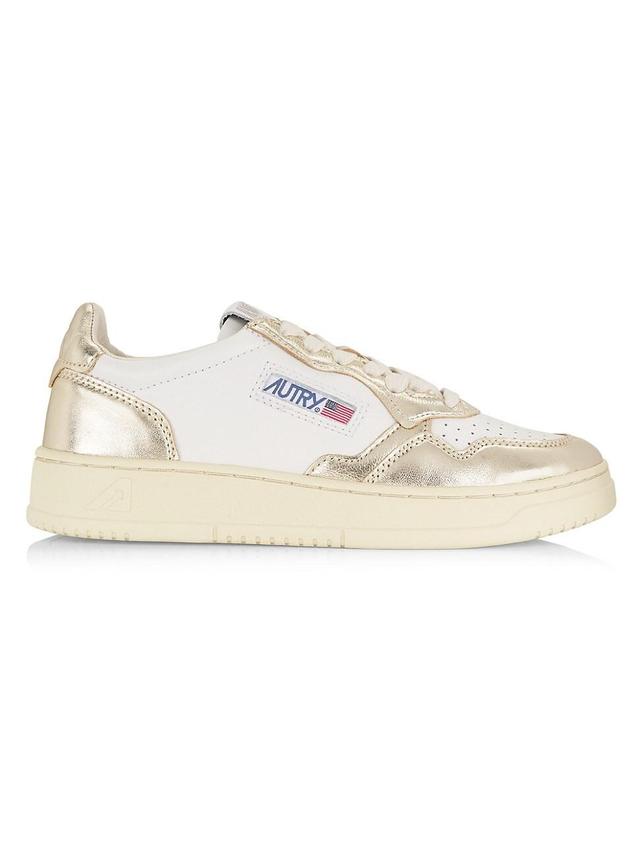 Womens Medalist Metallic Leather Low-Top Sneakers Product Image